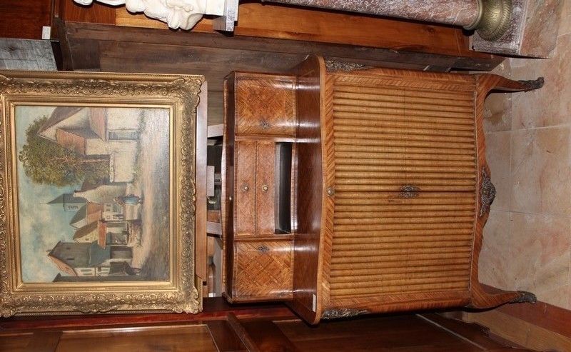 Louis XV Cabinet In 19th Marquetry photo furniture