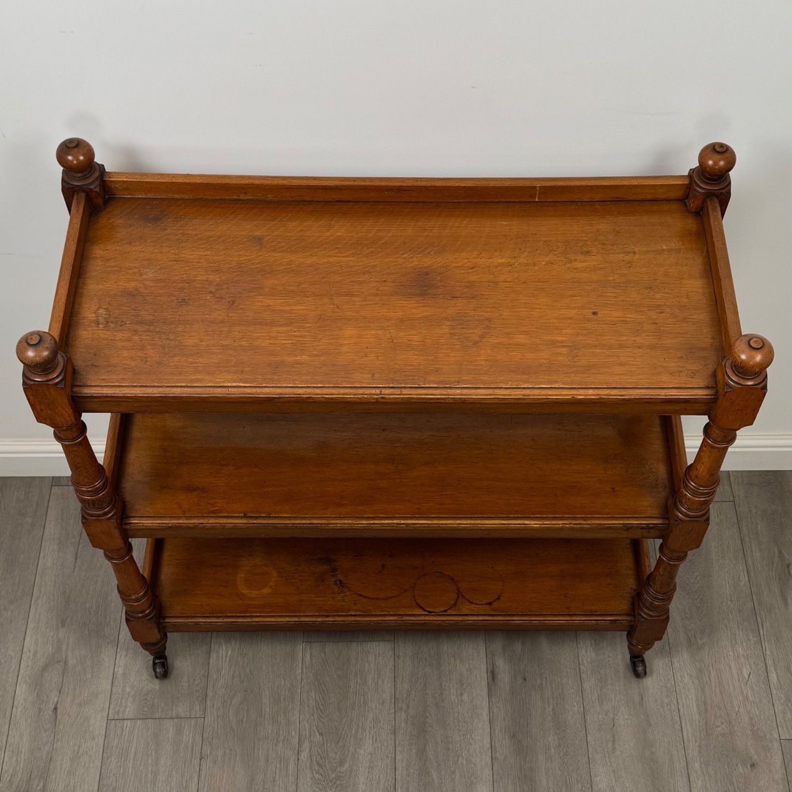 photo furniture Antique 19th Century Victorian Buffet In Golden Oak ( Af 5747 )