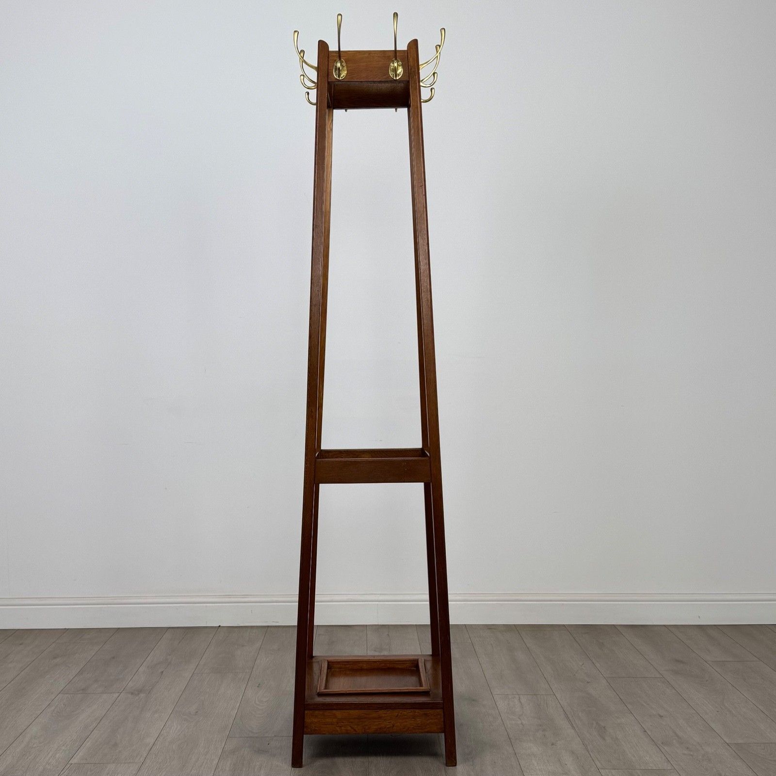 Antique 20th Century Arts & Crafts Style Coat Stand In Oak ( Af 5700 ) photo 585.0
