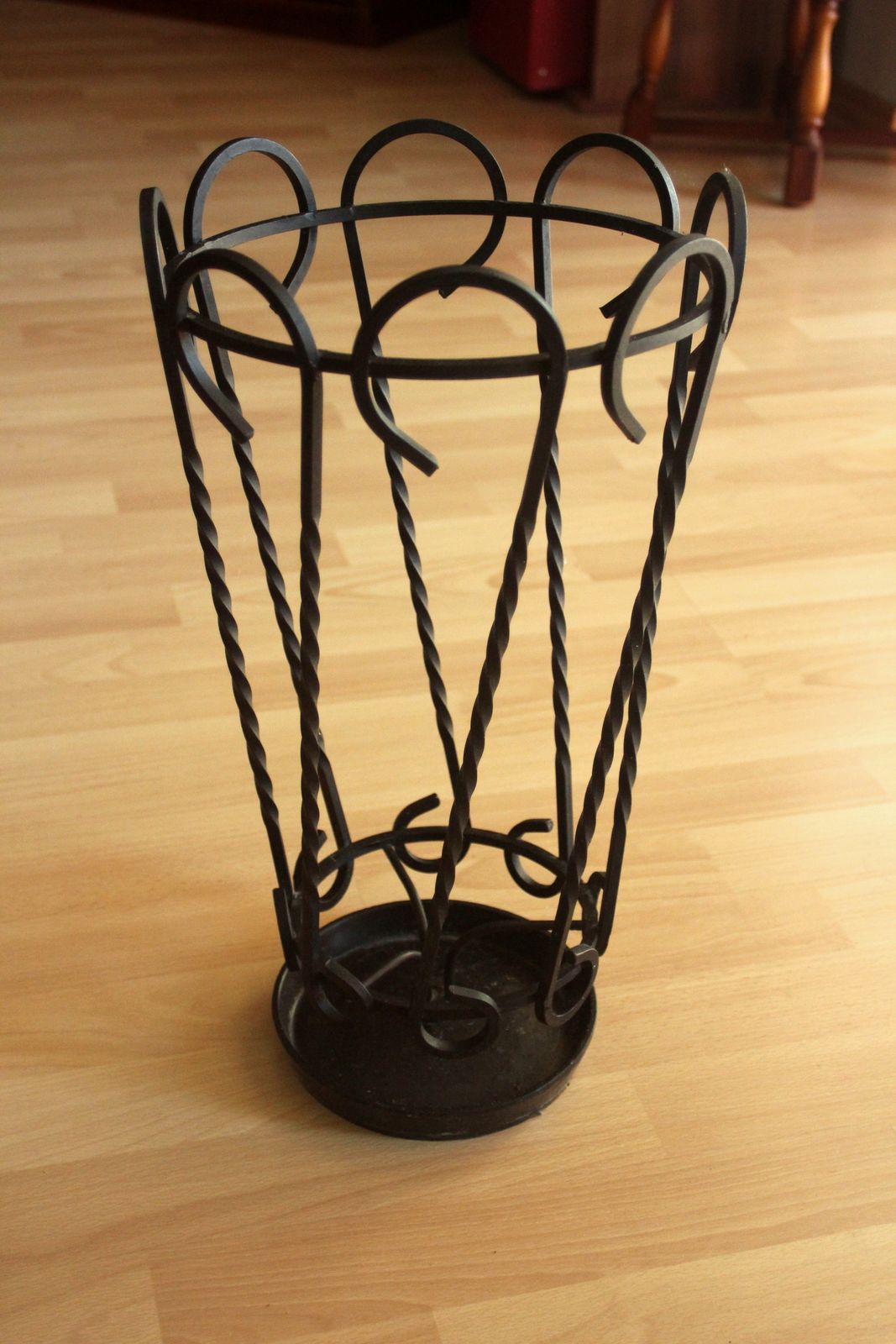 Handmade Wrought Iron Umbrella Stand   Vintage photo furniture