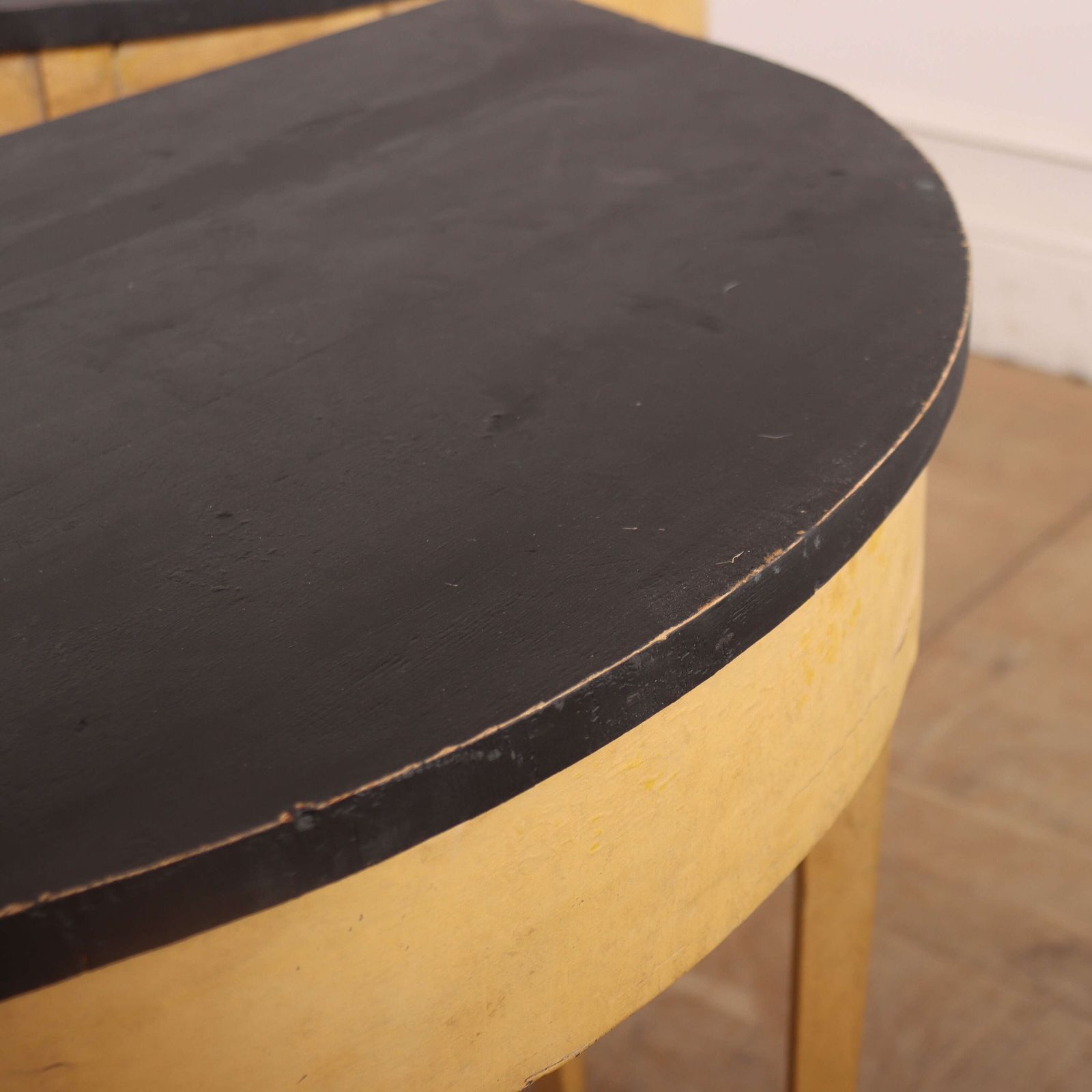 Small Pair Of Painted Demi Lune Console Tables photo vinterior