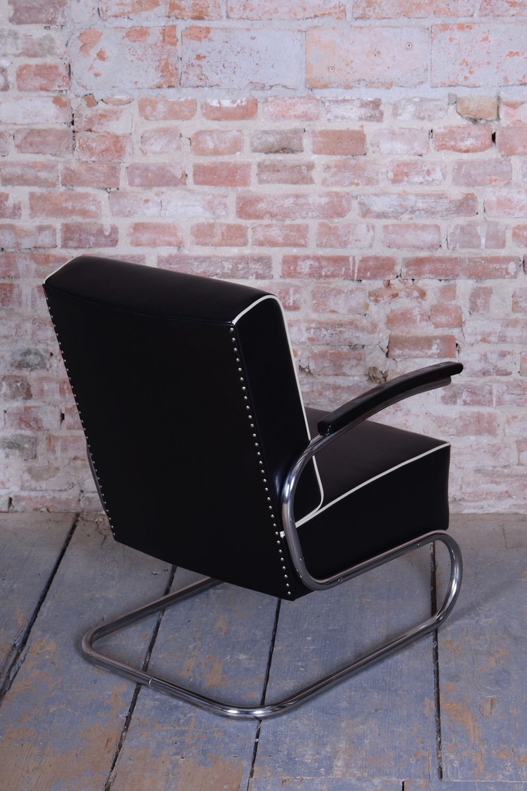 Restored Bauhaus Armchair, By W. Gispen For Mücke Melder, Chrome, Czech, 1930s photo 1350.0