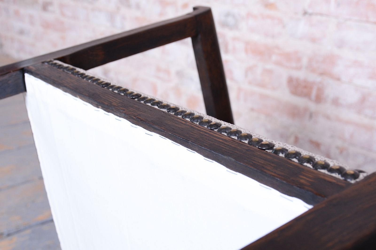 photo vinterior Restored Art Deco Armchair, Oak, Repolished, Reupholstred, Czech, 1920s