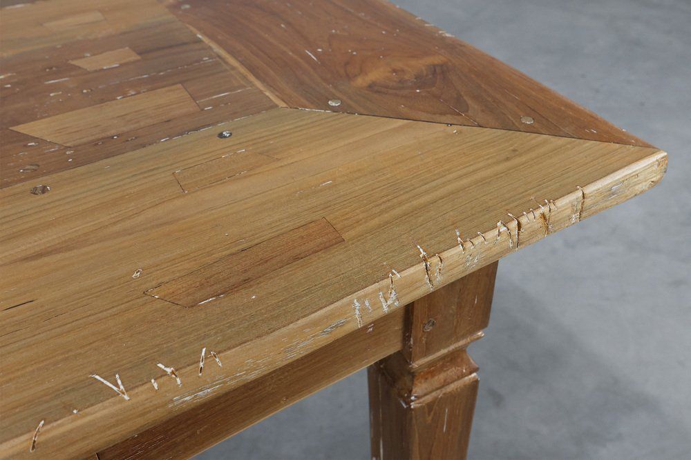 7547.0 Large French Provincial Farm Table In Elm Wood, France, 1850 photo