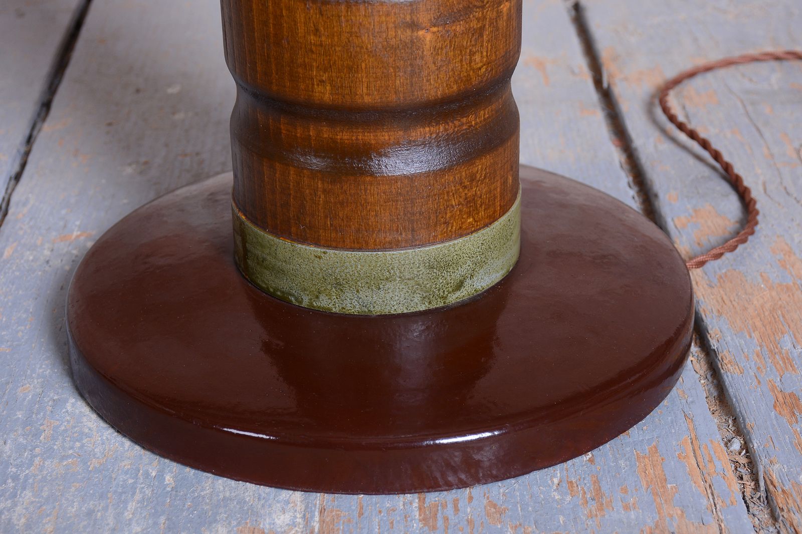 Restored Art Deco Floor Lamp, Walnut, Brass, Milk Opaline Glass, Czech, 1930s photo 1250.0