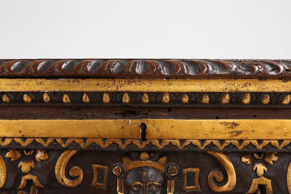 Venetian Carved And Polychroom Oak Chest photo buy