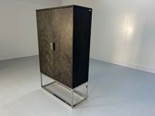 Home > Richmond "Blackbone" Black And Silver Tall Cabinet    Richmond "Blackbone" Black And Silver Tall Cabinet photo furniture