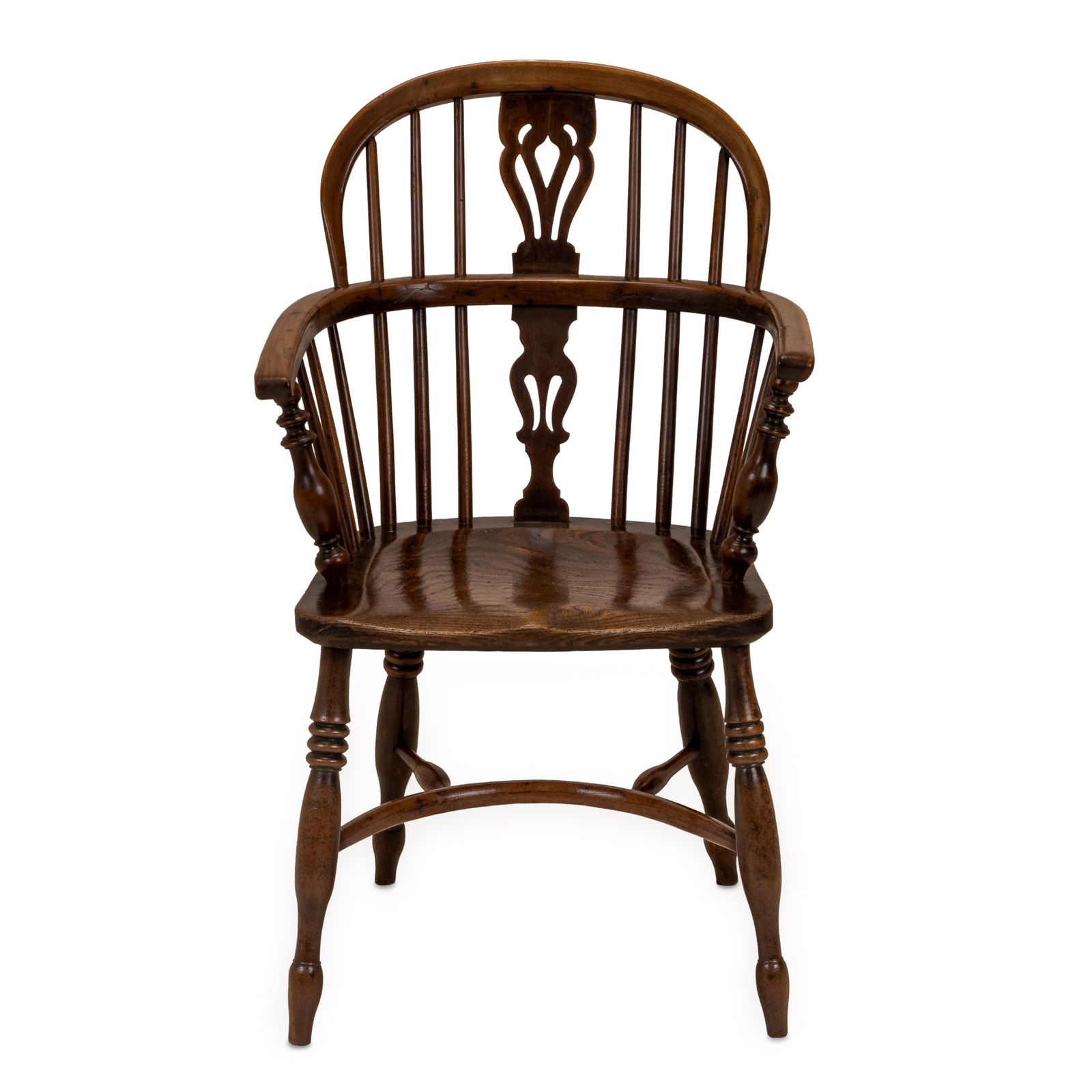 Matched Set Of Six Early 19th Century English Yew & Elm Windsor Armchairs With Crinoline Stretchers, C.1820–1840 photo Furniture