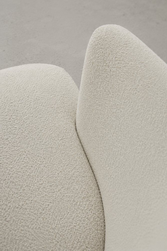 Mobilier Fauteuil scandinave mid-century modern en chêne et tissu, dossier arrondi, années 1960 photo