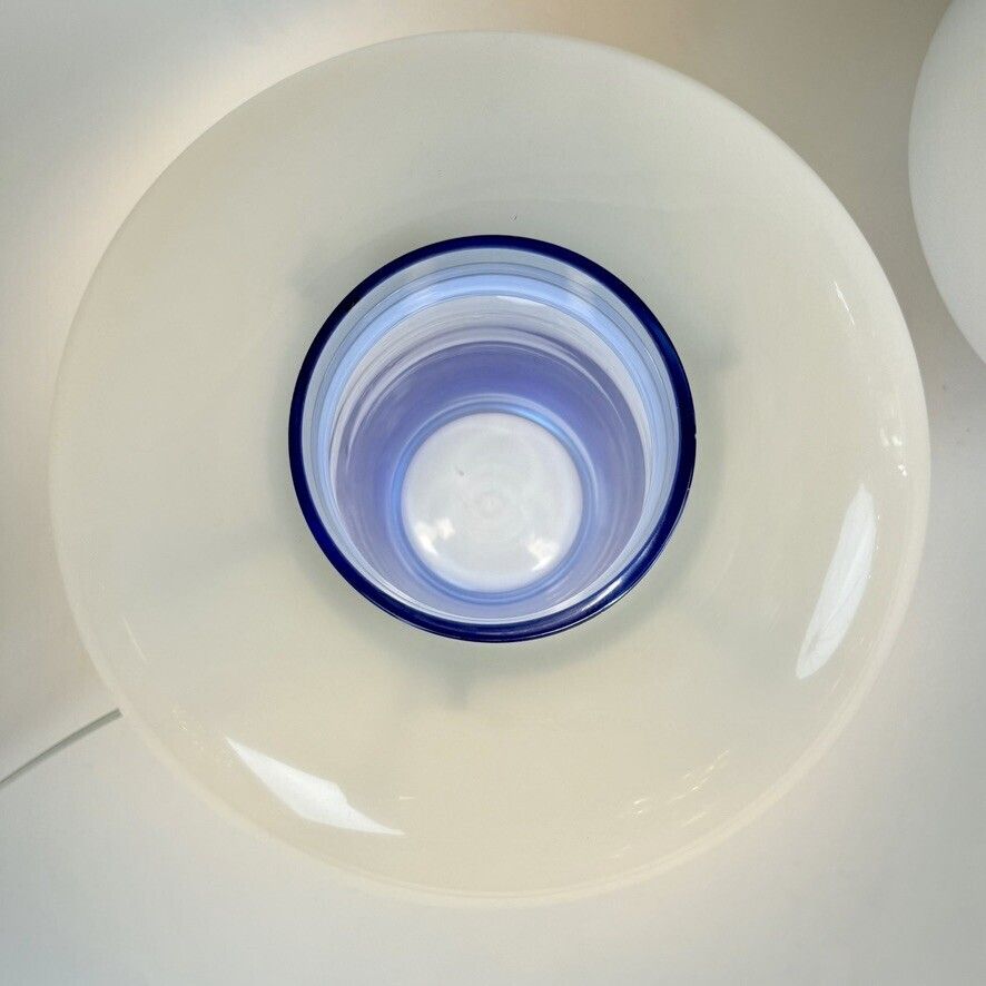 Paire de lampes de table LT226 bleues et blanches par Carlo Nason pour AV Mazzega photo 6000.0
