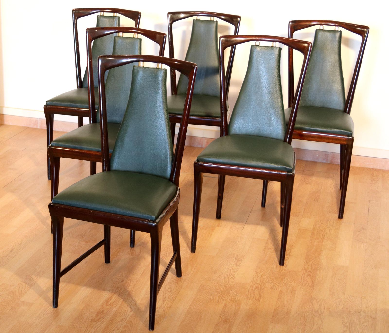 Set Of 6 Mid Century Chairs By Osvaldo Borsani, Atelier Borsani Varedo photo Furniture