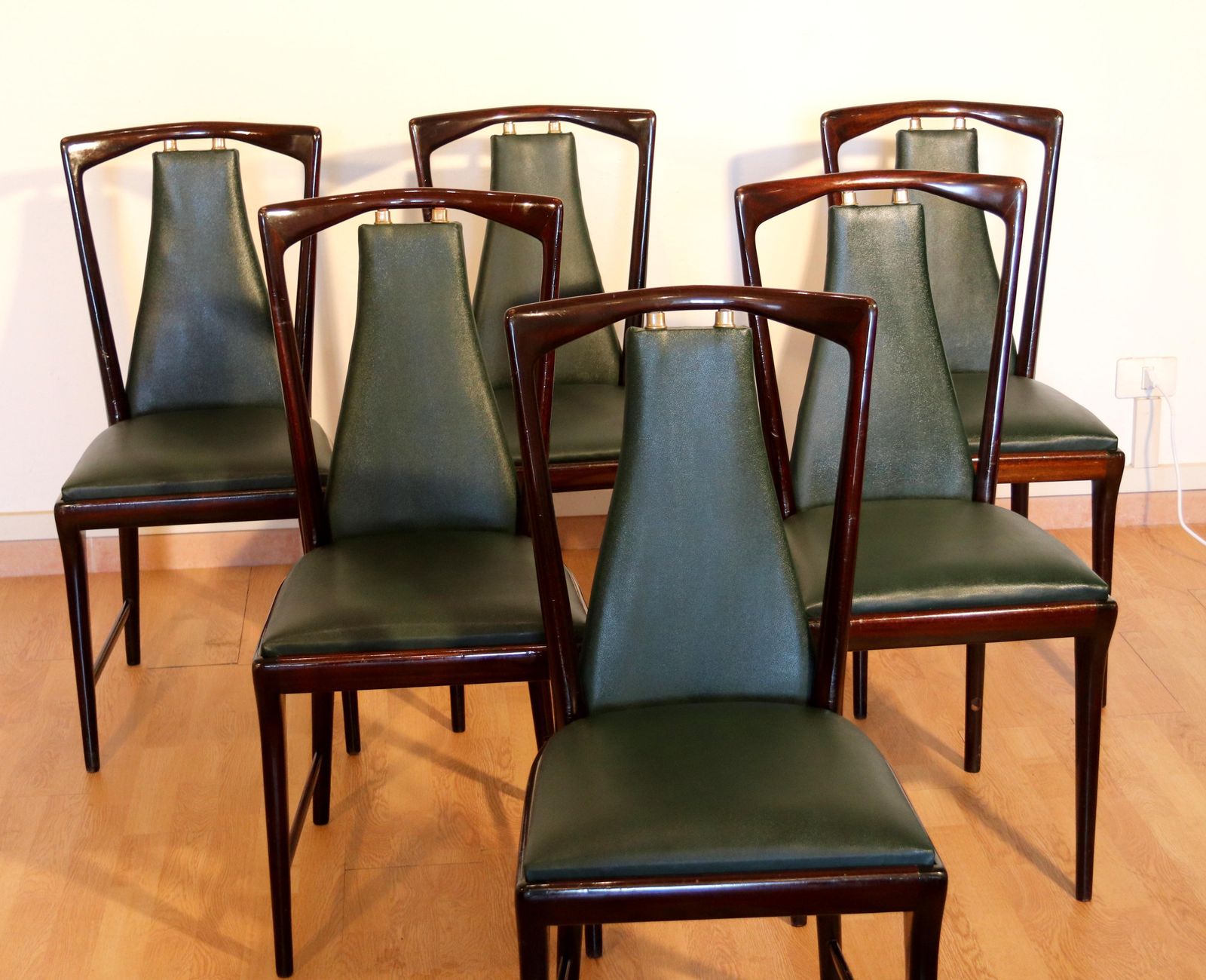 Set Of 6 Mid Century Chairs By Osvaldo Borsani, Atelier Borsani Varedo photo 5469.0