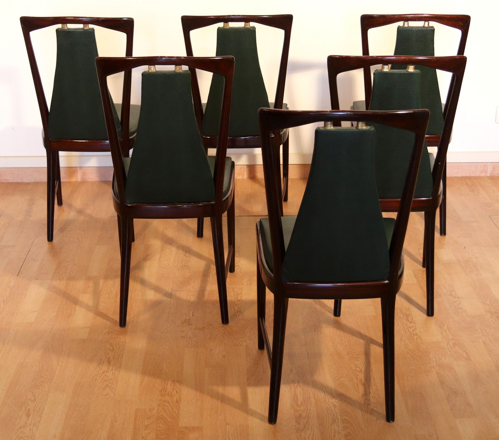 photo furniture Set Of 6 Mid Century Chairs By Osvaldo Borsani, Atelier Borsani Varedo