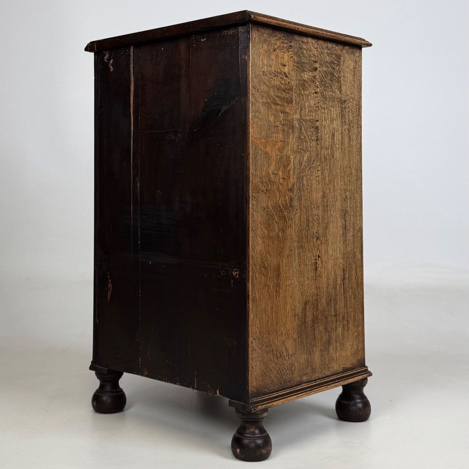 Antique 20th Century Small Edwardian Cabinet In Oak ( Af 5727 ) photo buy