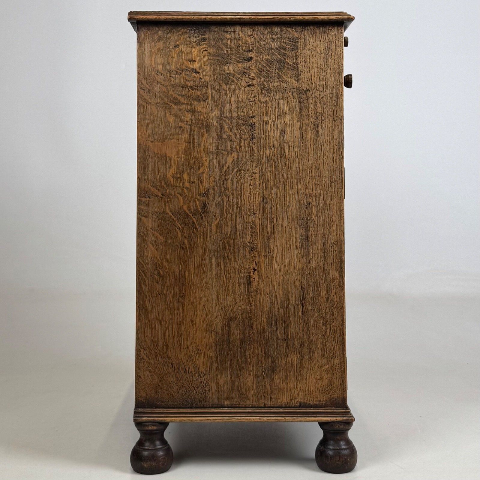 Antique 20th Century Small Edwardian Cabinet In Oak ( Af 5727 ) photo vintage