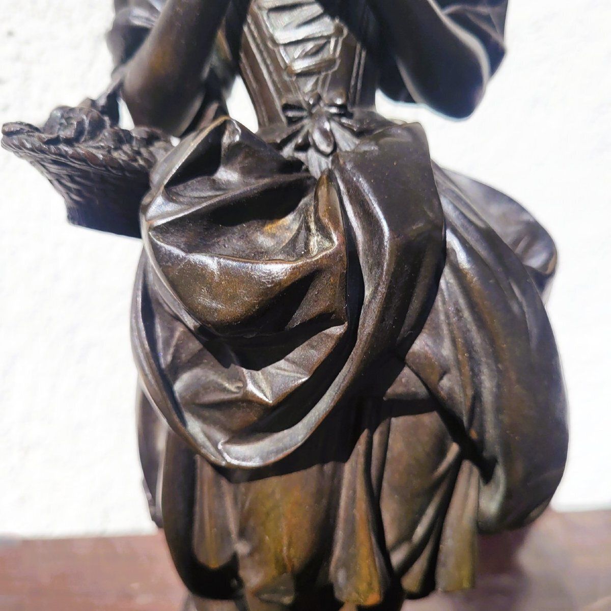 Bronzen beeldengroep van galant liefdespaar, hoogte 31 cm, 19e eeuw photo buy