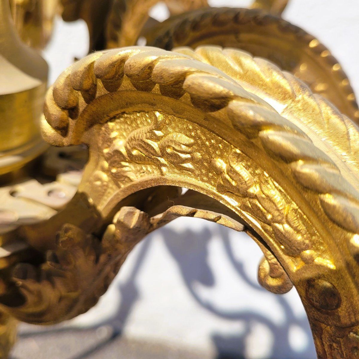 2400.0 Mazarin bronzen kroonluchter, hoogte 72 cm, begin 20e eeuw photo