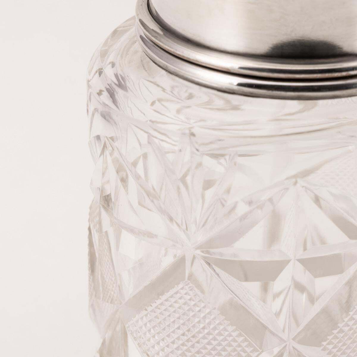 photo vinterior Antique Silver Mounted Guilloché Enamel Jar By Henry Perkins, 1929