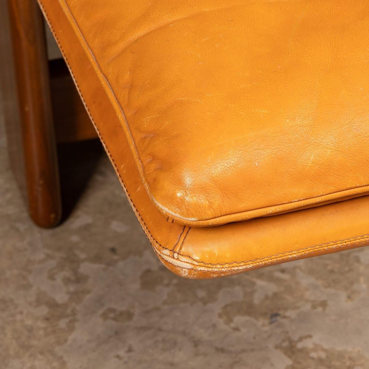 photo vintage 20thc Italian Periplo Leather Chaise Longue By Tarcisio Colzani For Mobil Girgi