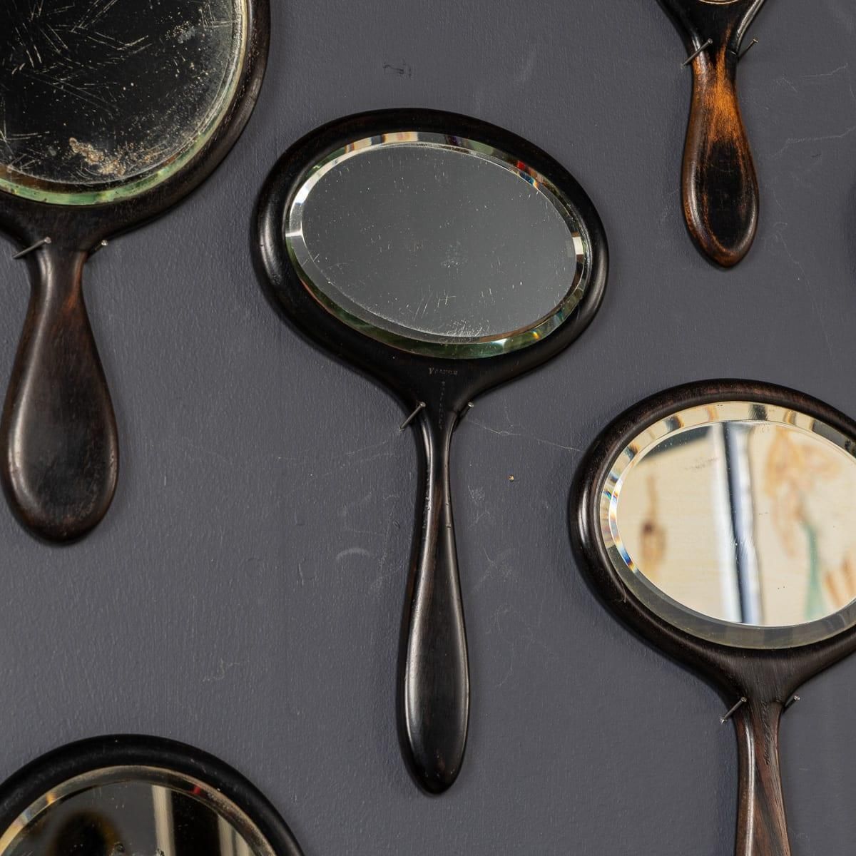 photo for sale Antique Wooden Hand Mirrors: Victorian To Art Deco Collection