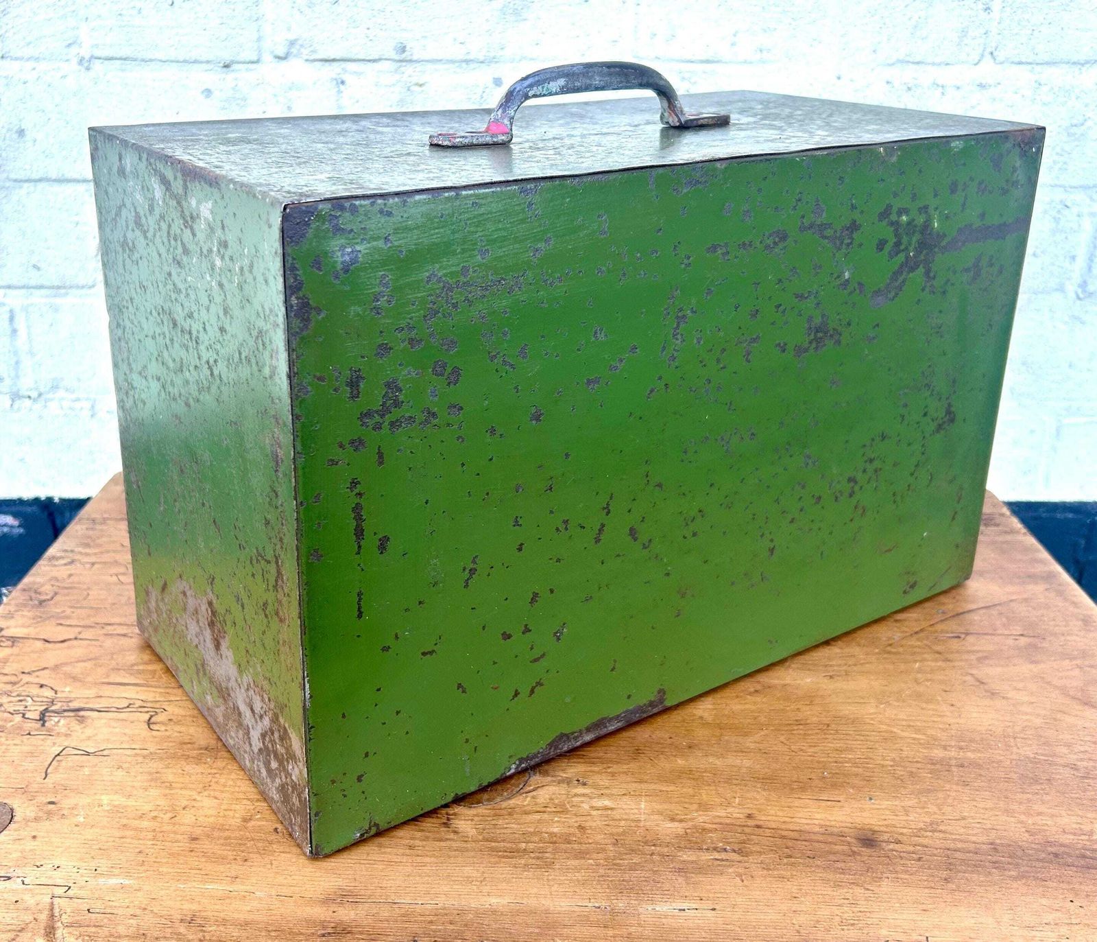 Metal Green Four Drawers Engineers Tool Cabinet Industrial Antique Vintage Storage Chest Cupboard Carpenters Box photo buy