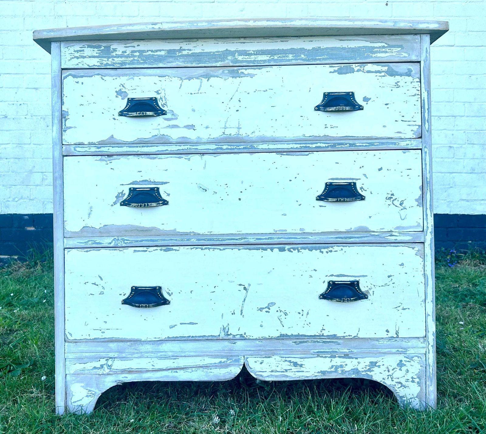 White Pine Chest Of Drawers Cabinet Cupboard Bedroom Farmhouse Industrial Antique Vintage Haberdashery Storage Shabby Chic Wooden French photo furniture
