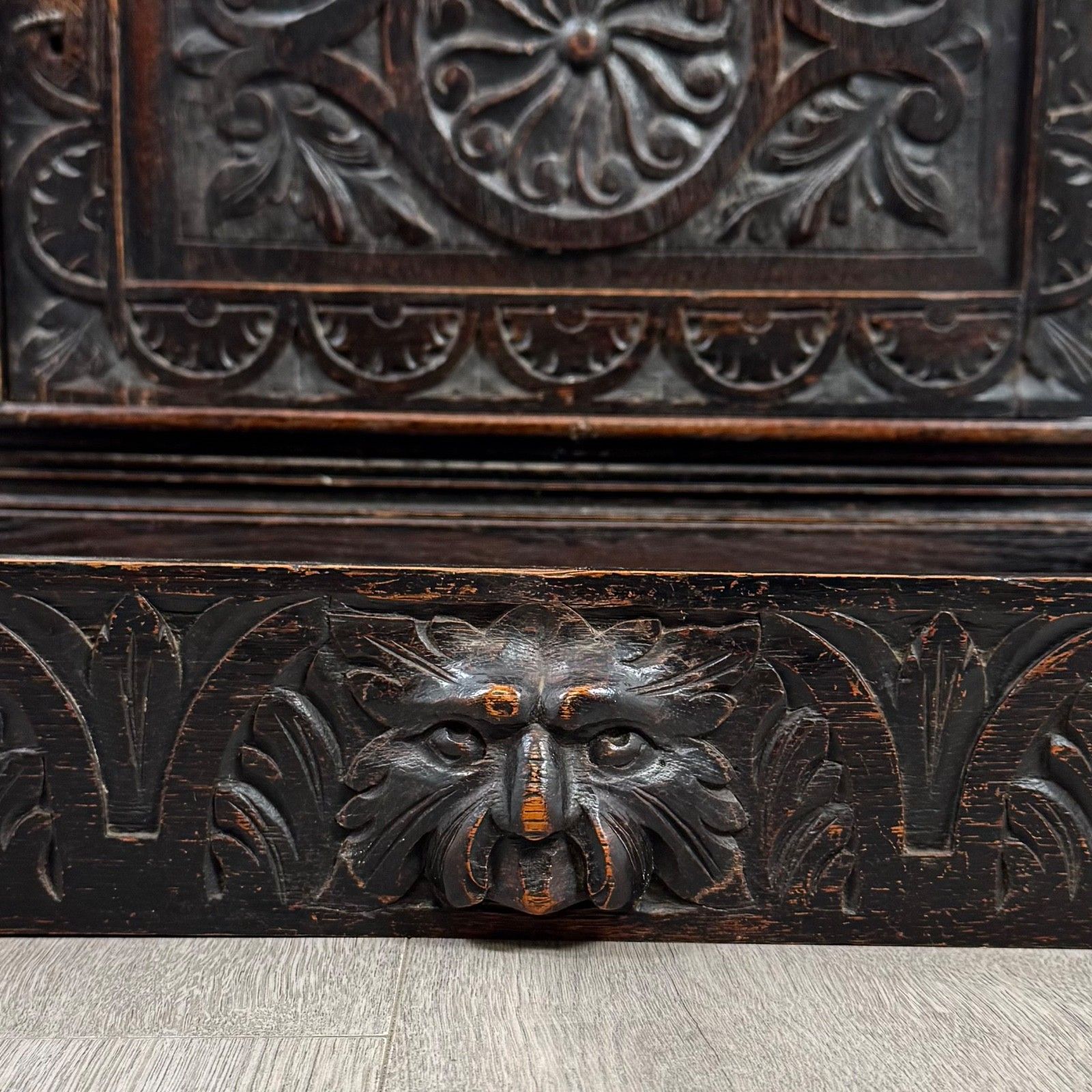 1250.0 Antique 19th Century Impressive Victorian Hall Stand In Oak ( Af 5704 ) photo
