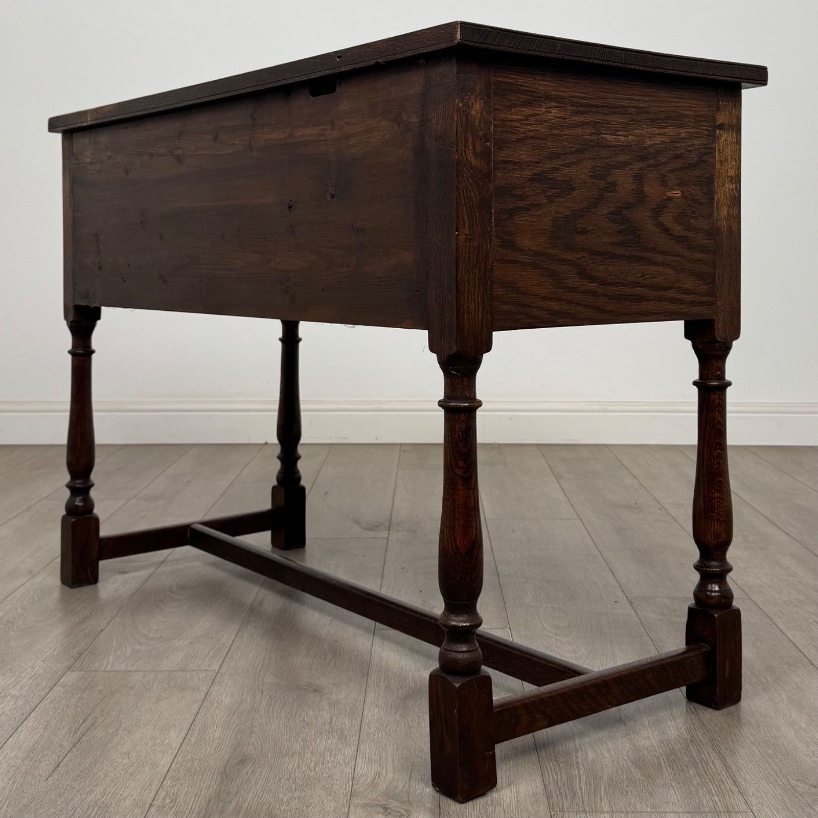 Antique 20th Century Fine Quality Edwardian Desk In Oak ( Af 5733 ) photo vinterior