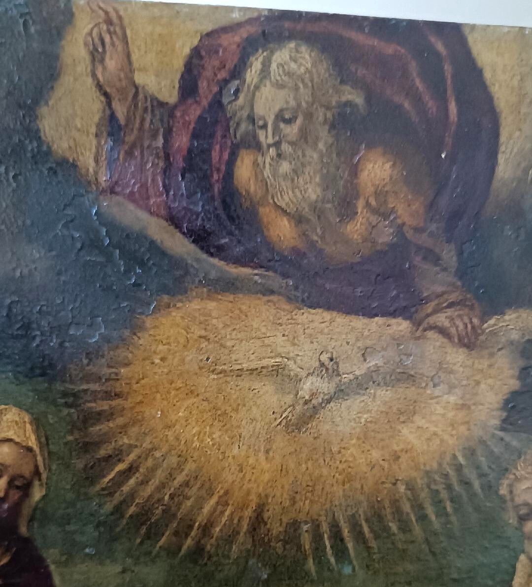 photo for sale Antique Painting On Copper   Holy Family   18th Century