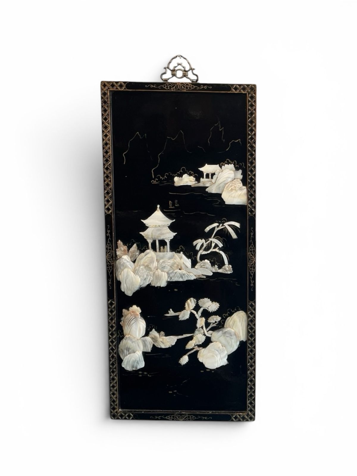 A Japanese Mother Of Pearl Shibayama Triptych photo furniture