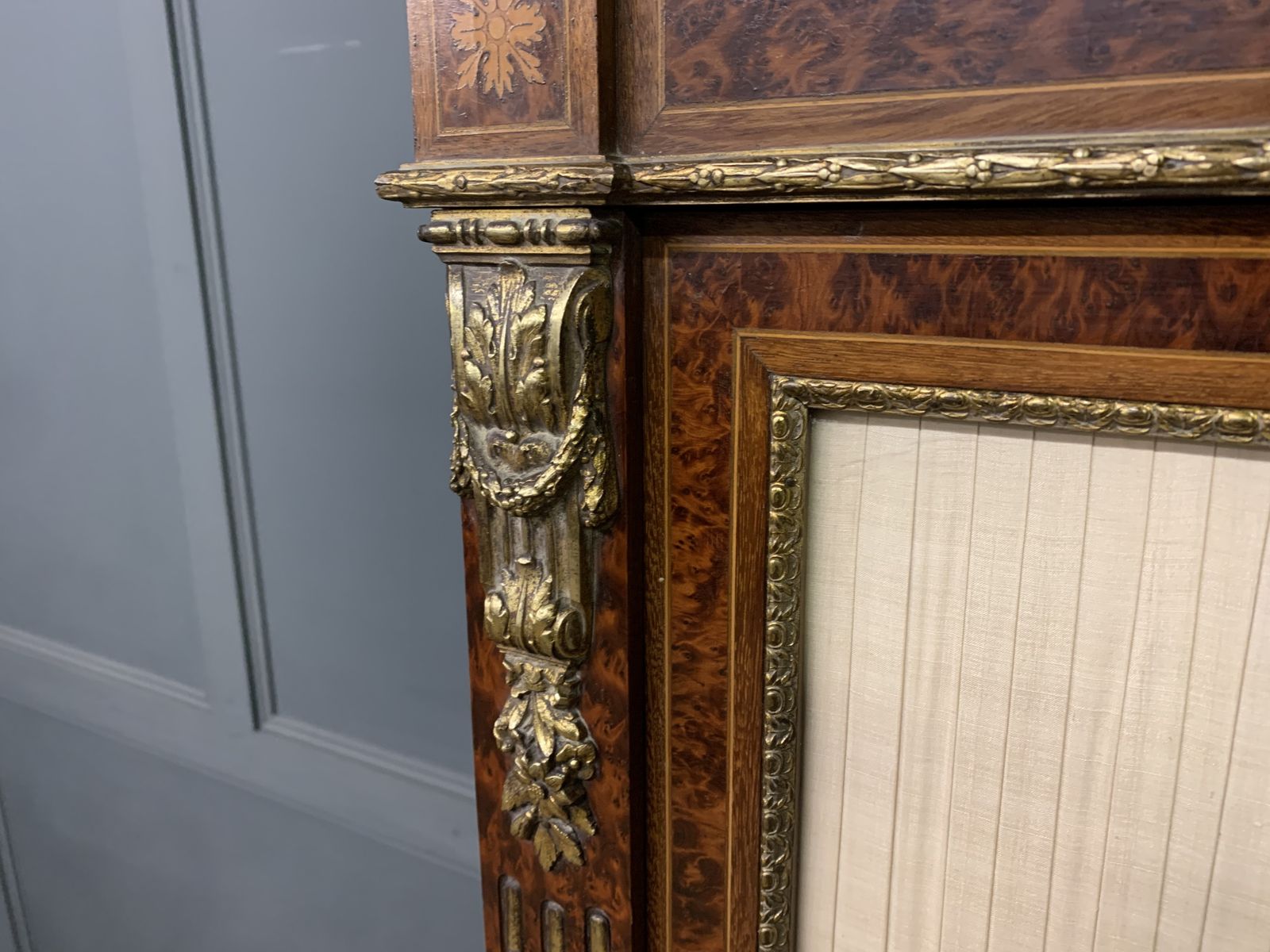 photo for sale Inlaid Mahogany & Amboyna 19th Century French Bookcase