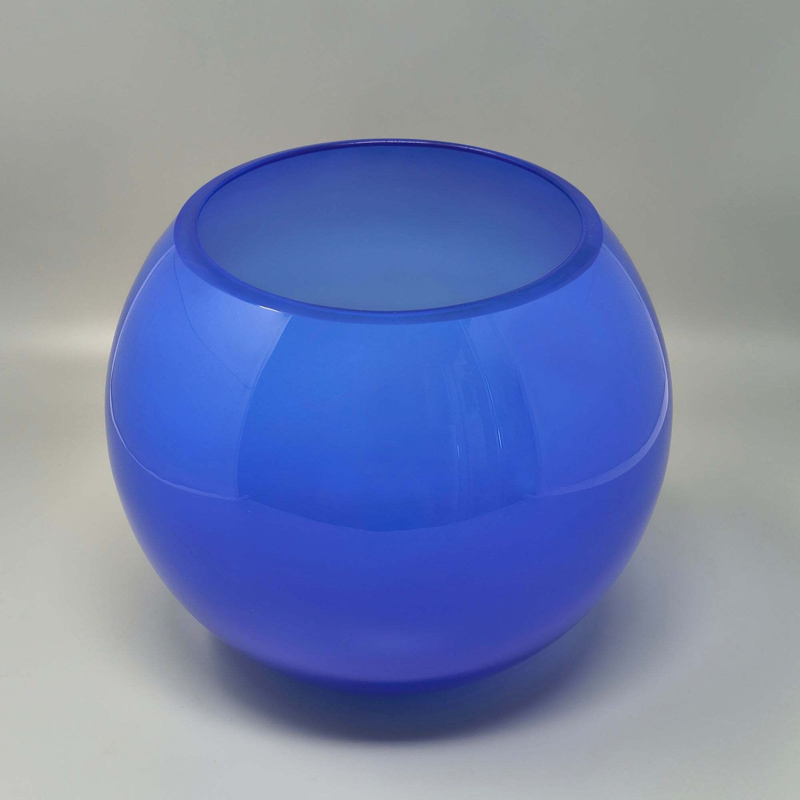 1970s Mid Century Blue Vase By Ind. Vetraria Valdarnese Made In Italy photo 342.0