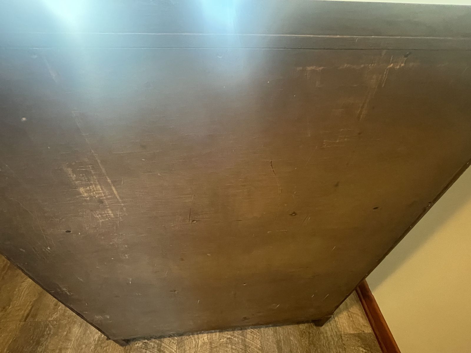 Vintage Oak Leaded Glass Bookcase / Display Cabinet photo vinterior