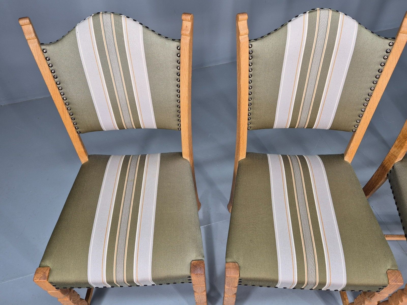 photo furniture 4 Vintage Henning Kjaernulf Dining Chairs Oak Frame 1970s Retro  Eb12127