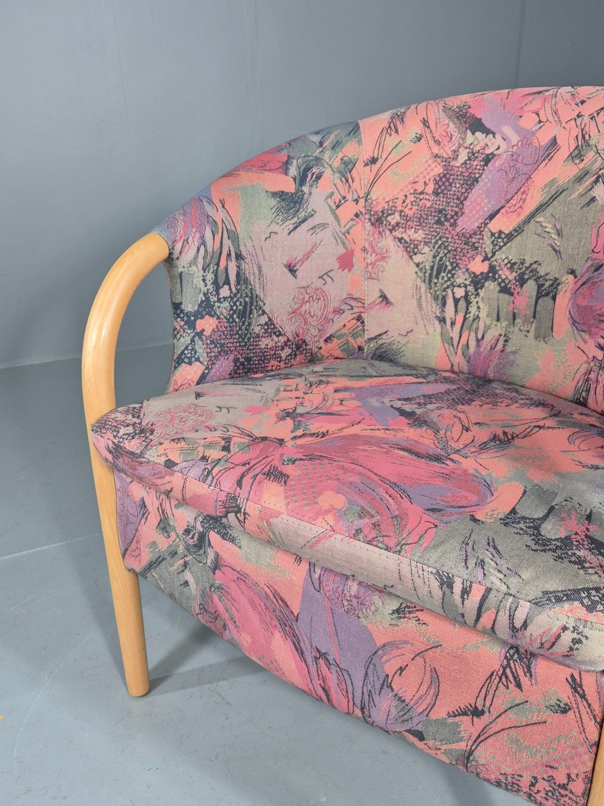 Vintage 1980s Stouby Colourful Tub Chair Danish Design Quality Retro Eb12135 photo Furniture