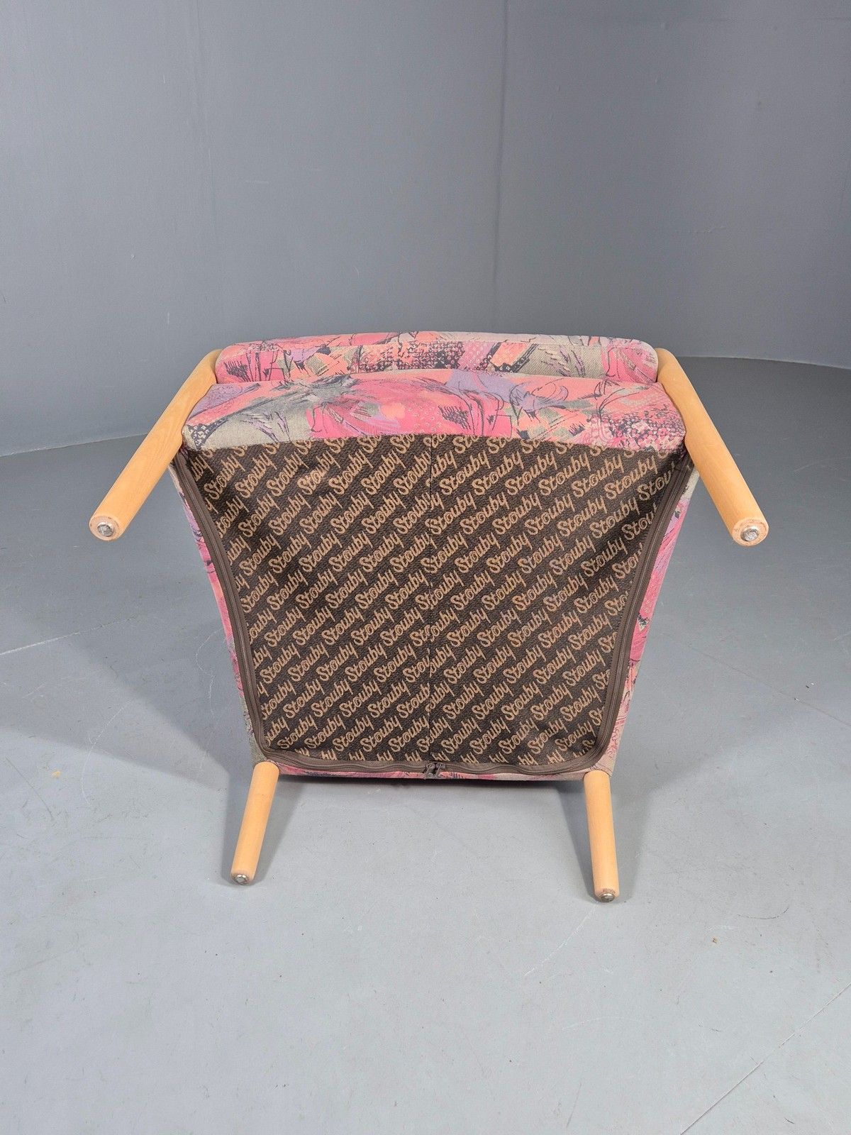275.0 Vintage 1980s Stouby Colourful Tub Chair Danish Design Quality Retro Eb12135 photo