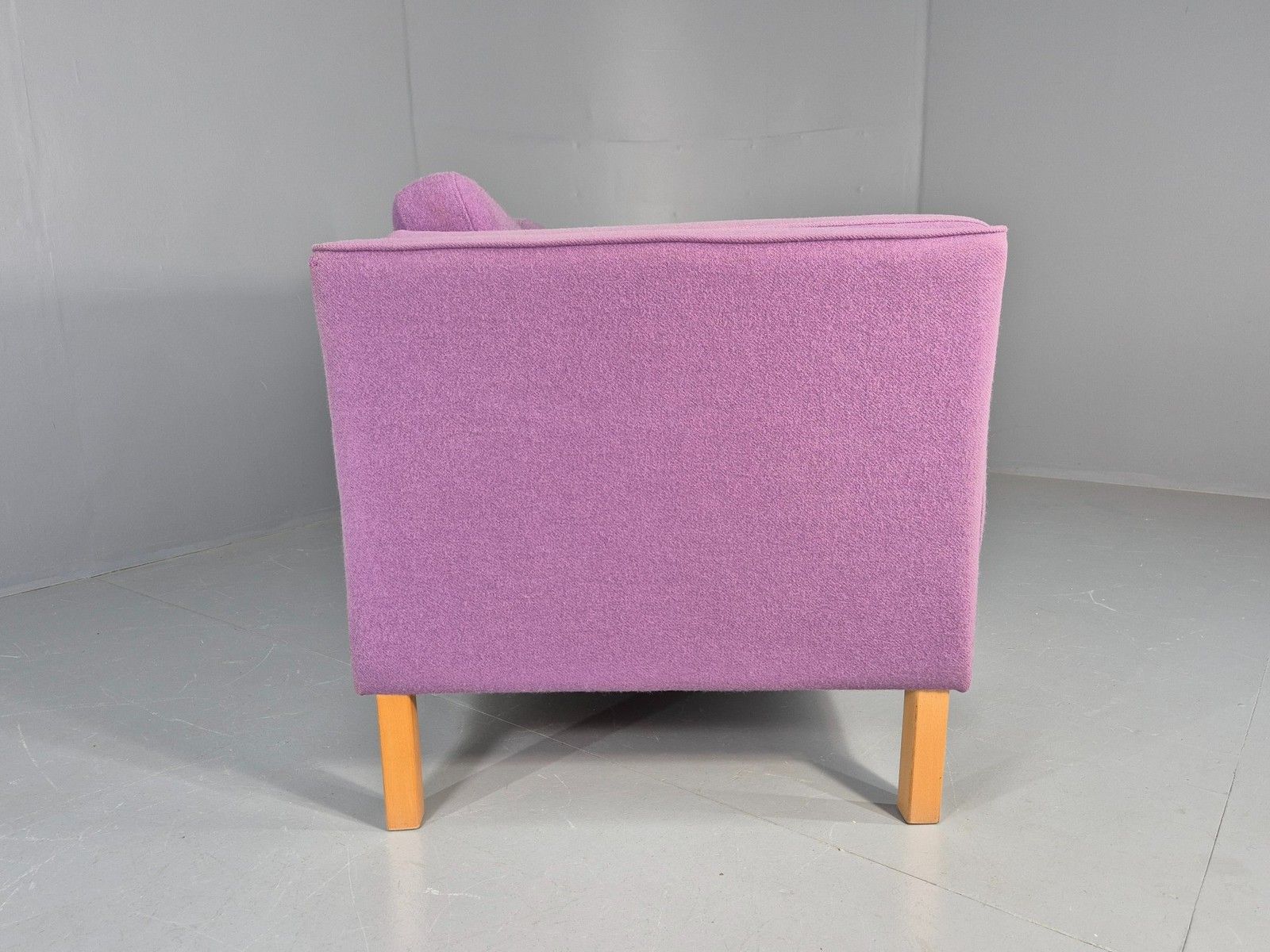 Vintage 2 Seater Sofa Mids Century Danish In Purple Wool 1970s Retro Eb12144 photo vintage