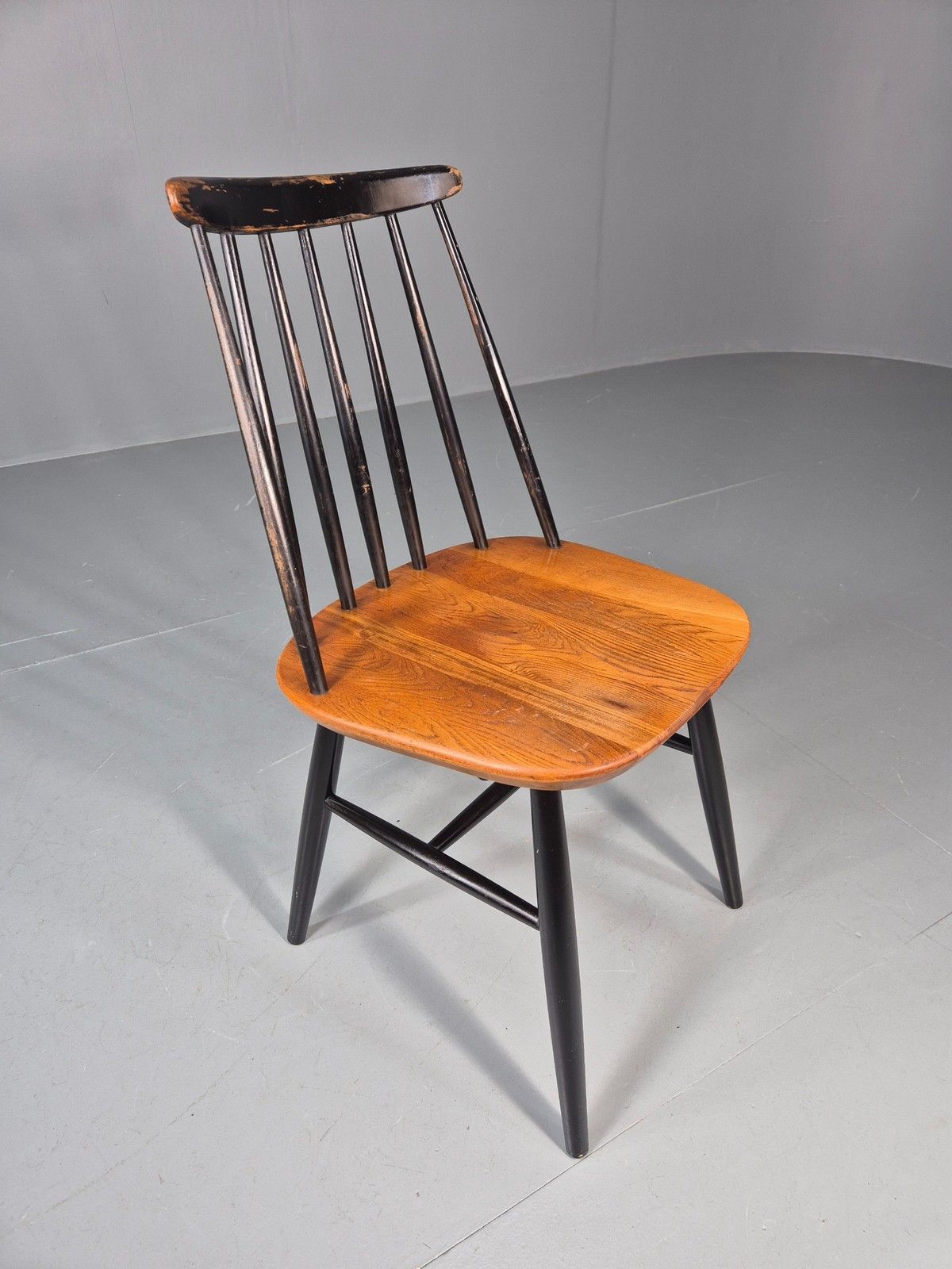 Vintage Ilmari Tapiovaara Fanett Chair Beech And Teak Retro Mcm 1950s Eb11602 photo for sale