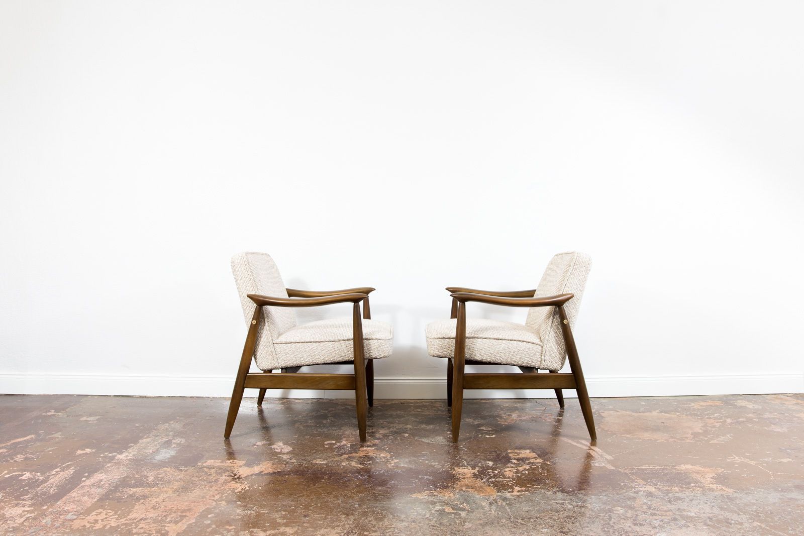 Mid-Century fauteuils van Juliusz Kędziorek, Polen, jaren 1960, set van 2 photo buy