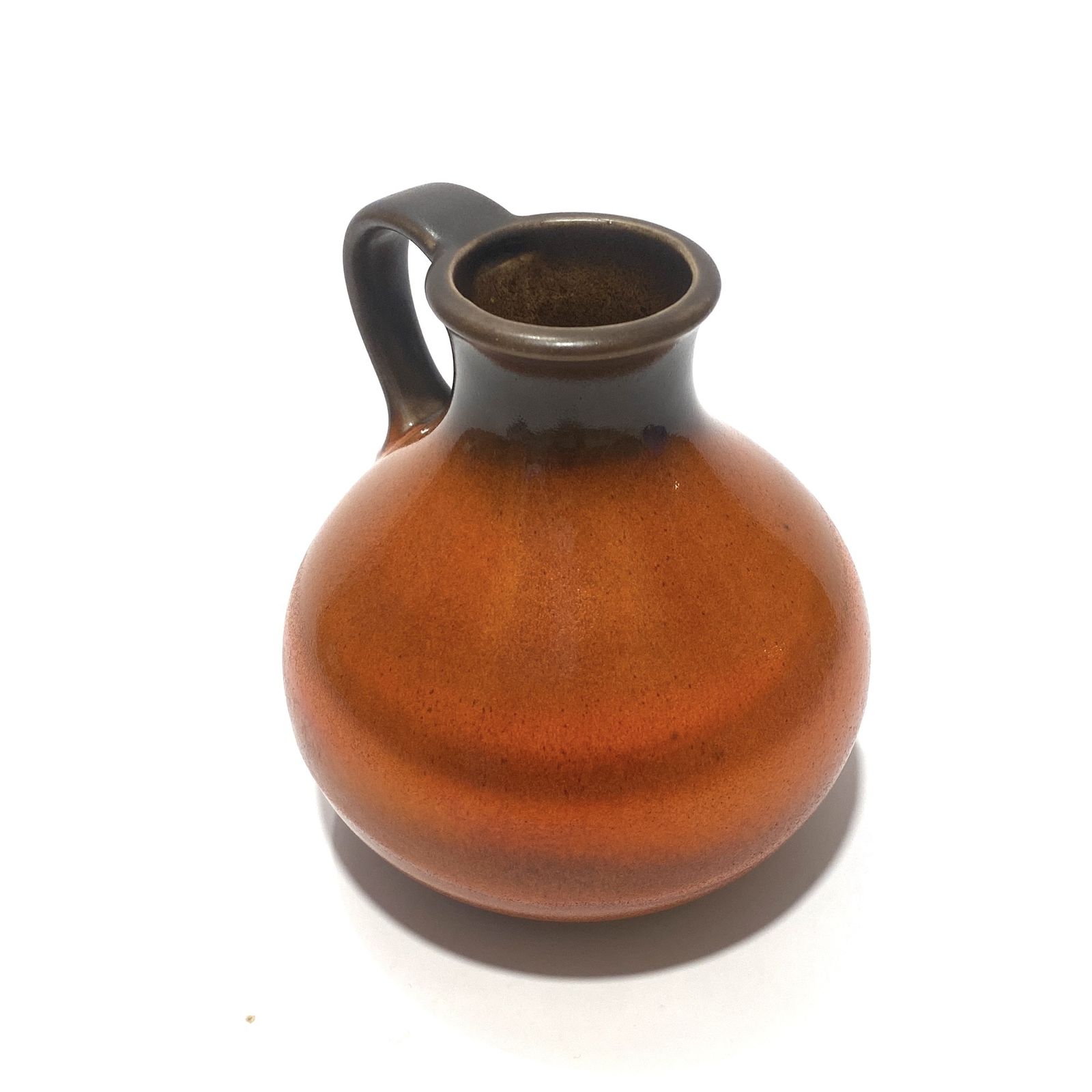 Steuler Keramik 515/15 Vase In Orange Fat Lava Glaze, 1970s West German Pottery photo furniture