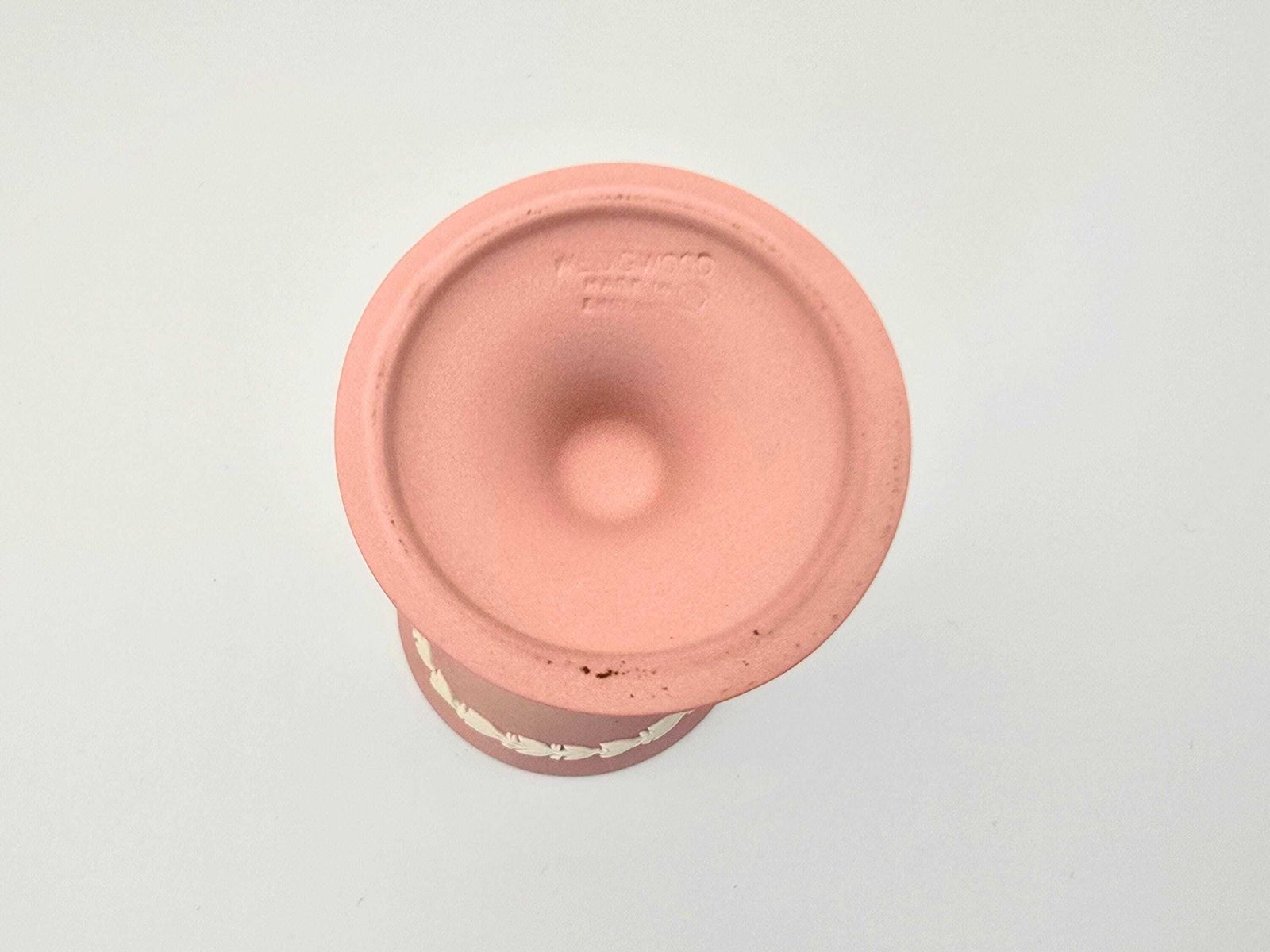 Wedgwood Pink Jasperware Small Vase   Dancing Woman Floral Border Bud Vase   Rare photo buy