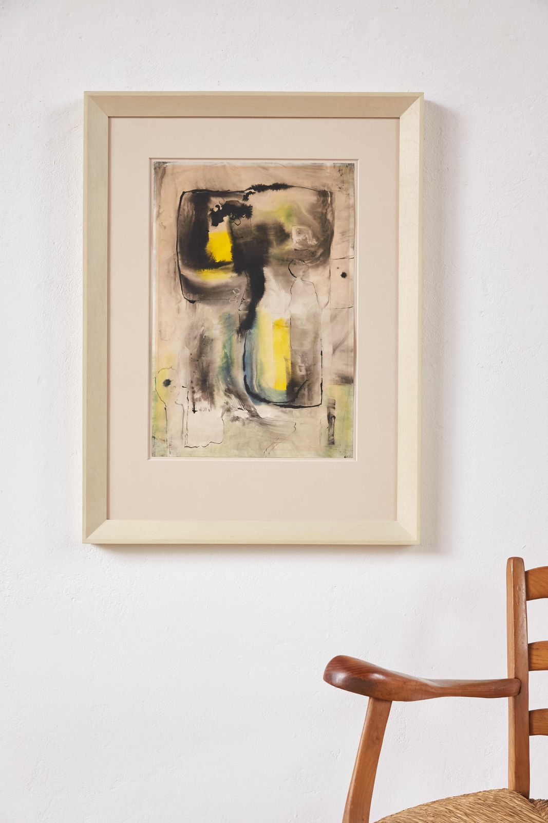 Abstract Watercolour On Paper By Harry Ousey, C1971