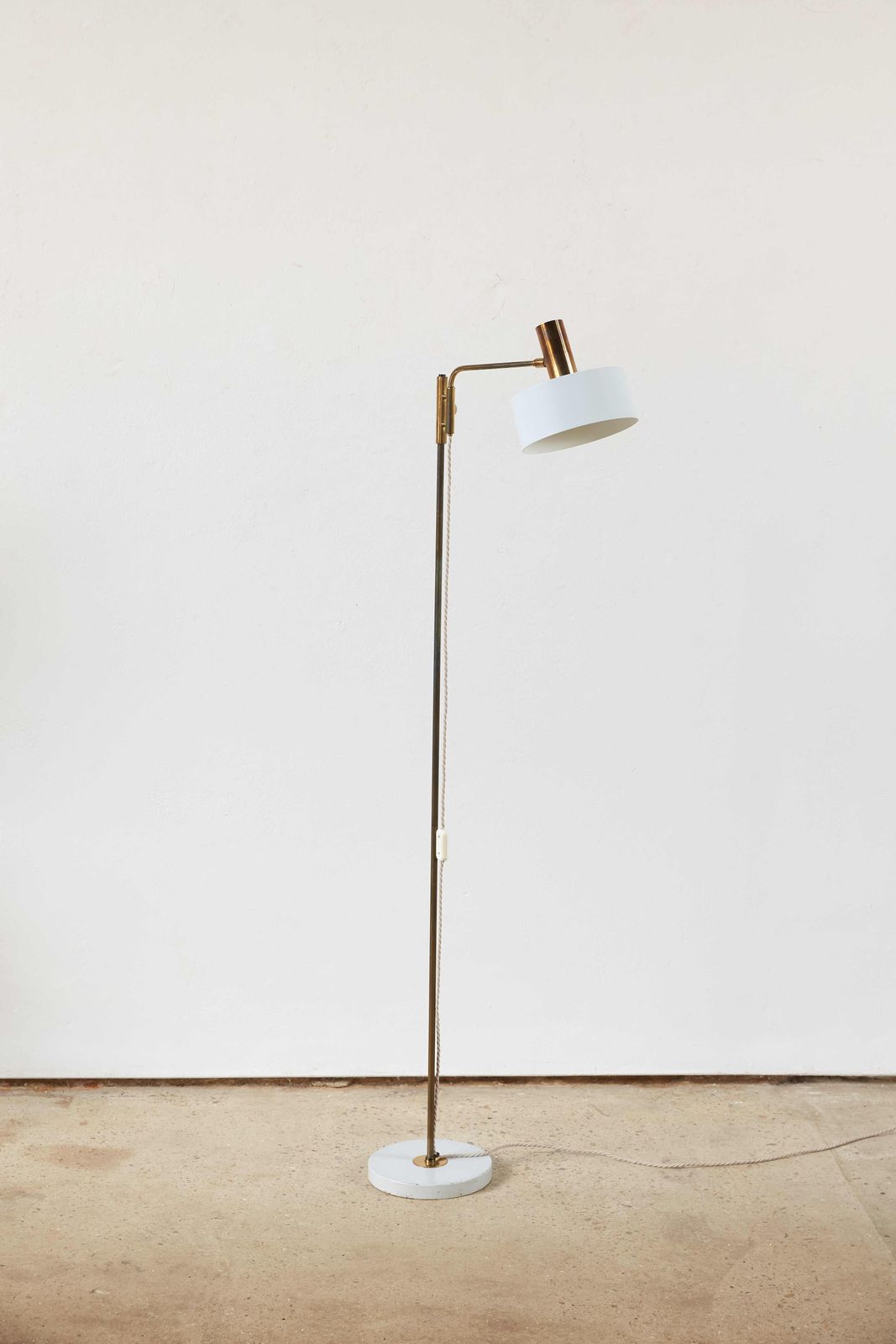 Kaiserleuchte Floor Lamp In Brass And Aluminium, Germany C1960 photo furniture