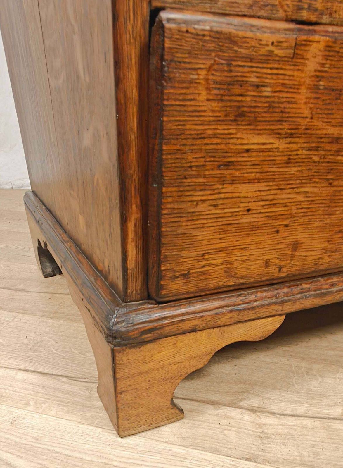 photo vinterior George III Writing Bureau Desk Oak 18thc Antique English