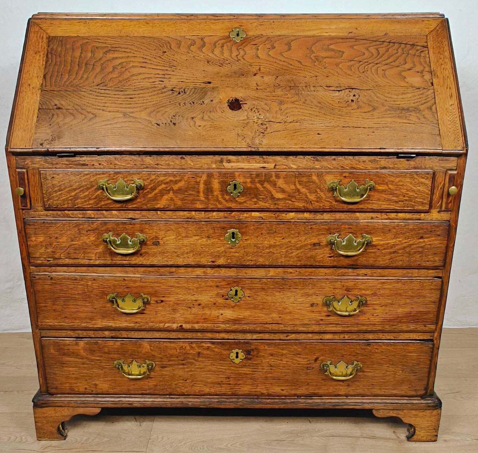 photo buy George III Writing Bureau Desk Oak 18thc Antique English