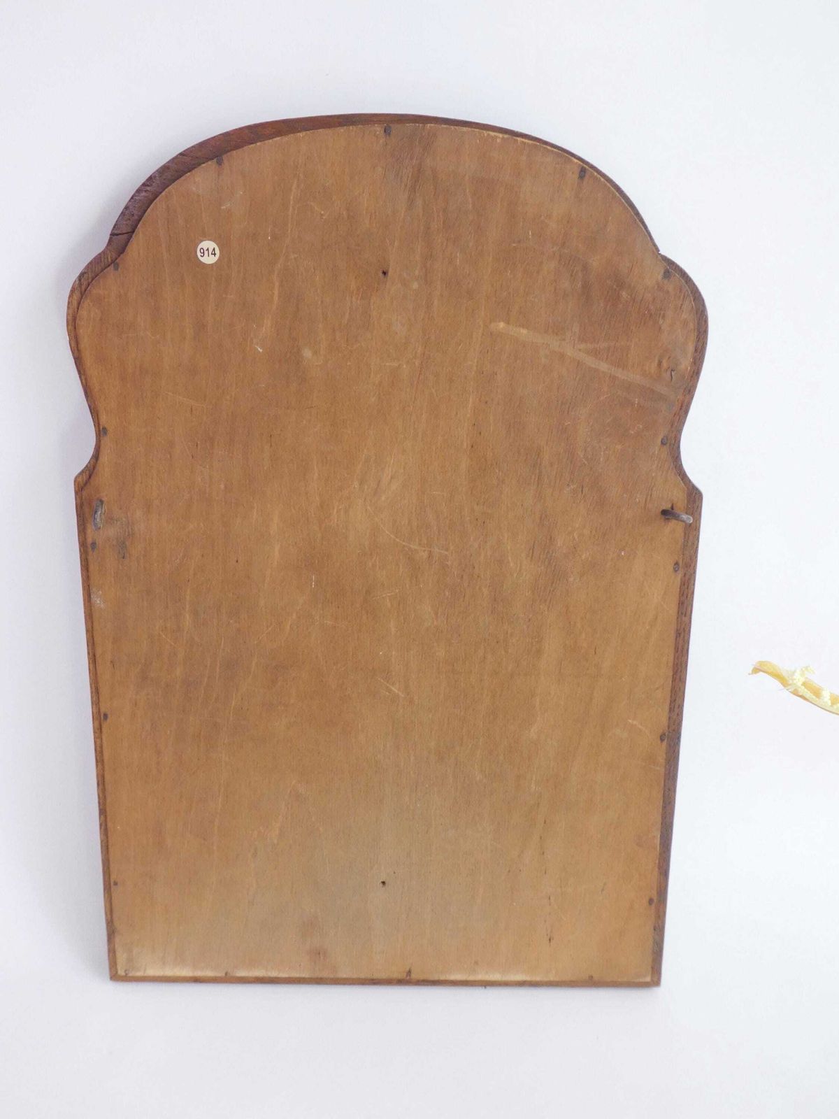 photo for sale Antique Dutch Scalloped Beveled Mirror, Wooden Arched Wall Mirror, Farmhouse Decor