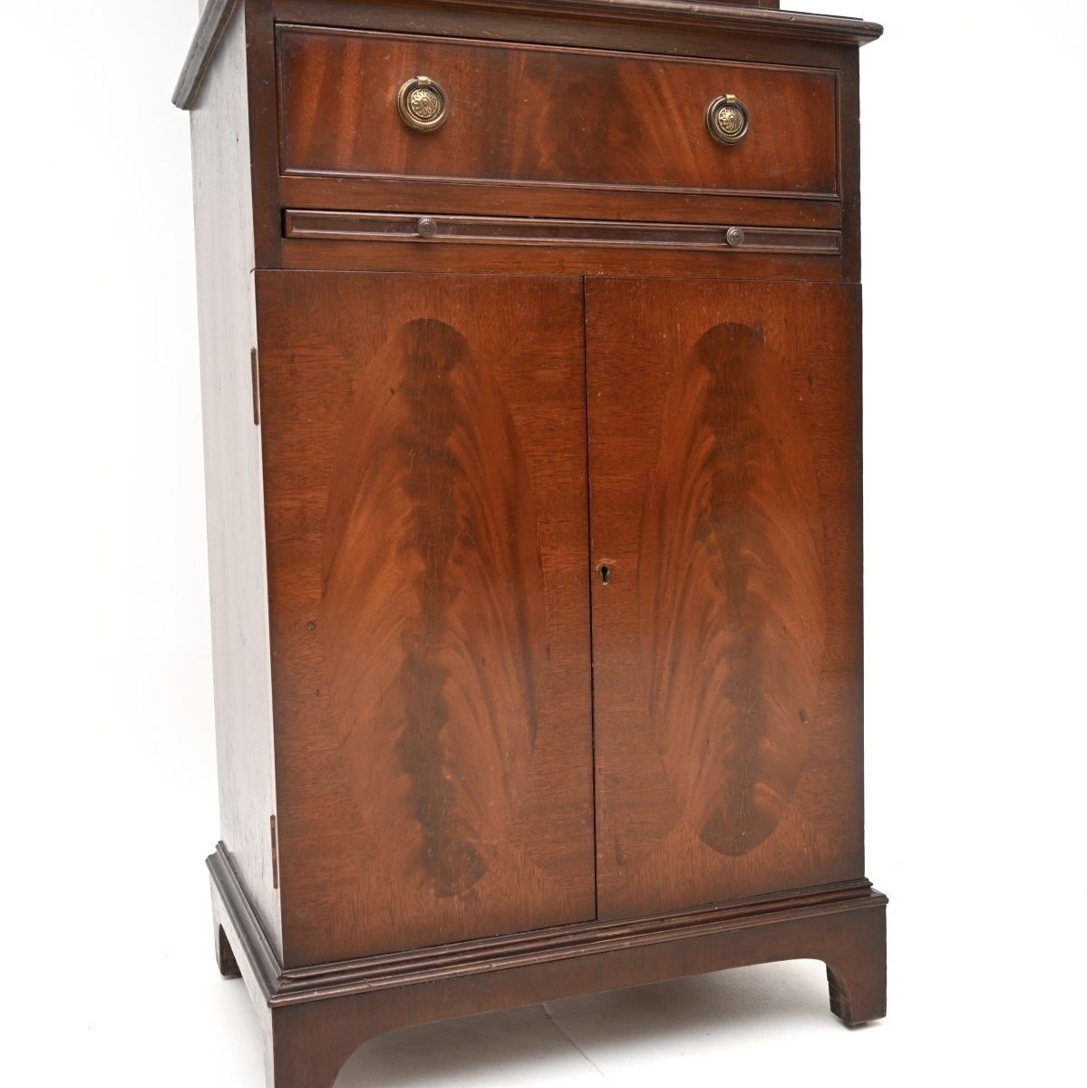 photo for sale Antique Georgian Style Slim Mahogany Bookcase