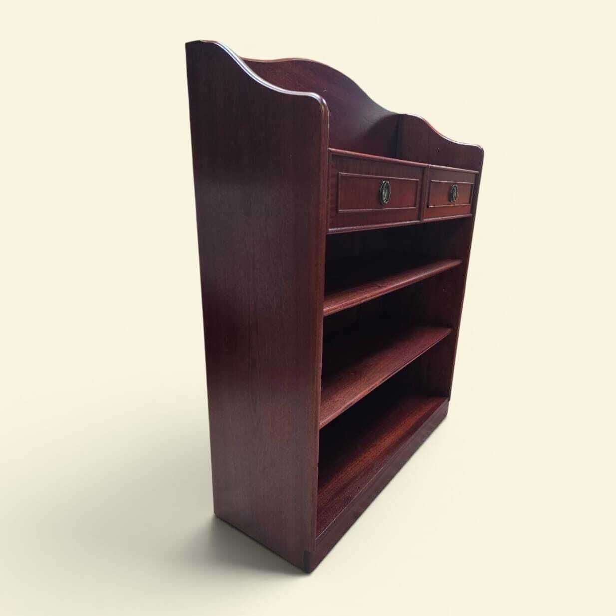 photo furniture Vintage Open Bookcase With Drawers / Nathan Furniture / C1970