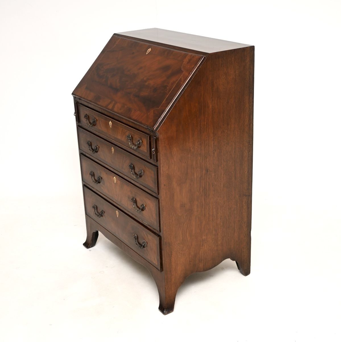 photo for sale Antique Georgian Period Bureau Desk In Mahogany