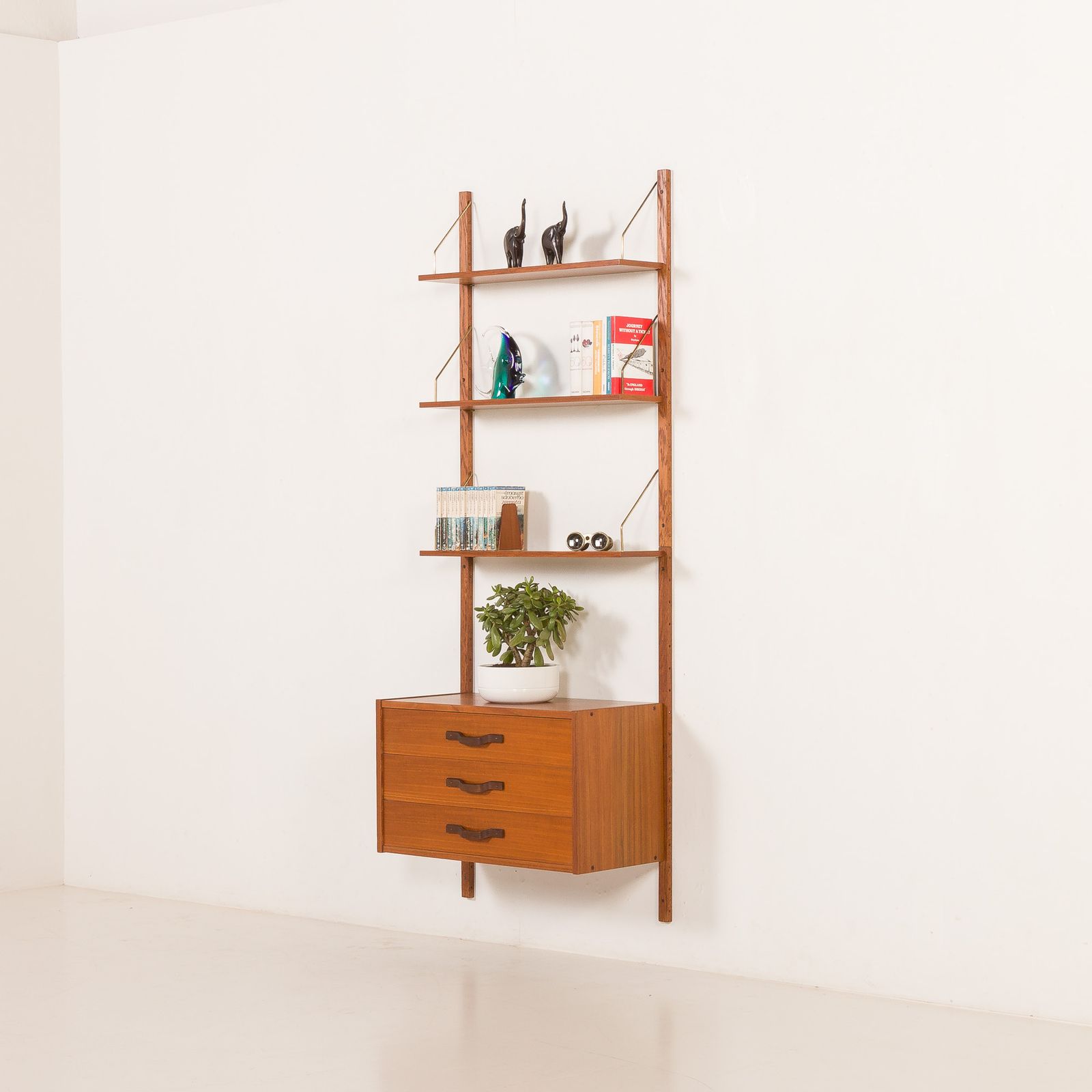 Scandinavian Mid Century Wall Unit In Teak, 1960s